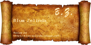 Blum Zelinda névjegykártya